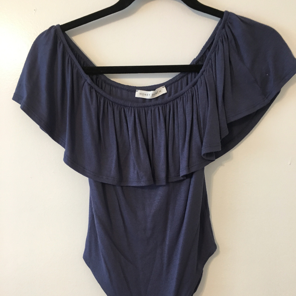 Honey Punch Off the Shoulder Bodysuit (Small)